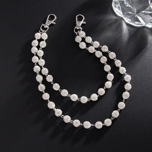 Street Rhinestone Keychain Wallet Belt Chain for Men Hip Hop Trousers Hipster Pant Jeans Chain Rock Jewelry - DripVault