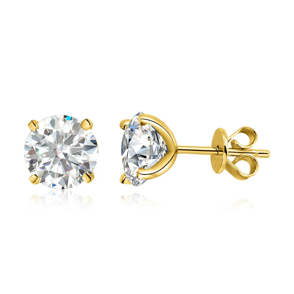 0.2-5CT Premium Moissanite Stud Earrings 925 Silver with GRA Certificate