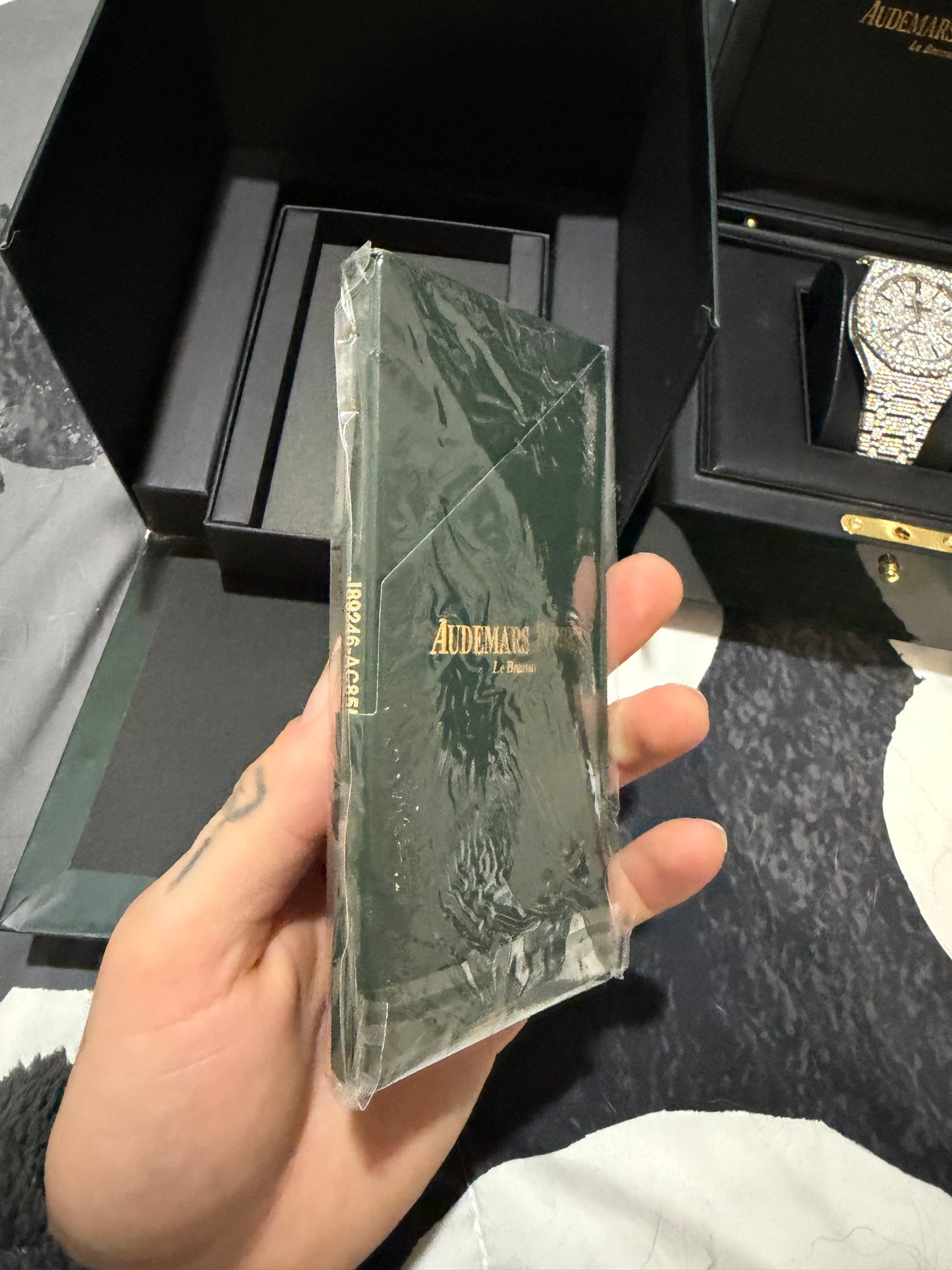 Iced Out FULL BUSS DOWN AP Automatic Watch HIGH quality with Box and all paperwork” - DripVault