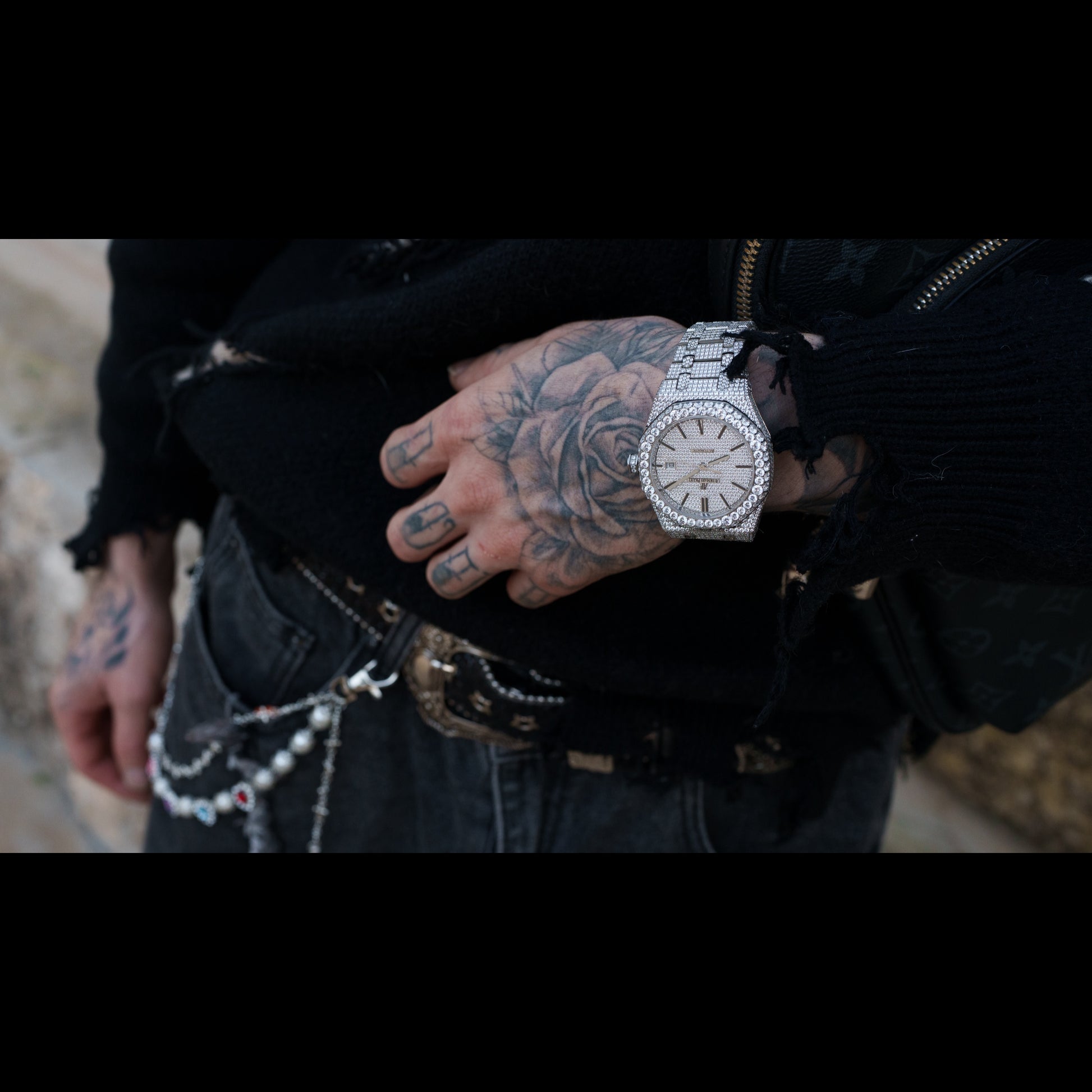 Iced Out FULL BUSS DOWN AP Automatic Watch HIGH quality with Box and all paperwork” - DripVault