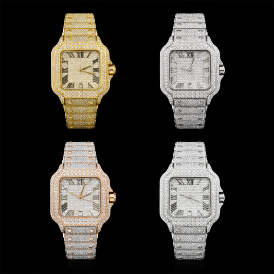 40mm Full Iced Out Carti Moissanite Diamond Watch Automatic Mechanical Wristwatch Bling Bling Hip Hop Luxury Jewelry Watches - DripVault