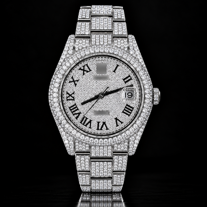 Moissanite Rolex Style Datejust Oyster Band with Box and Papers