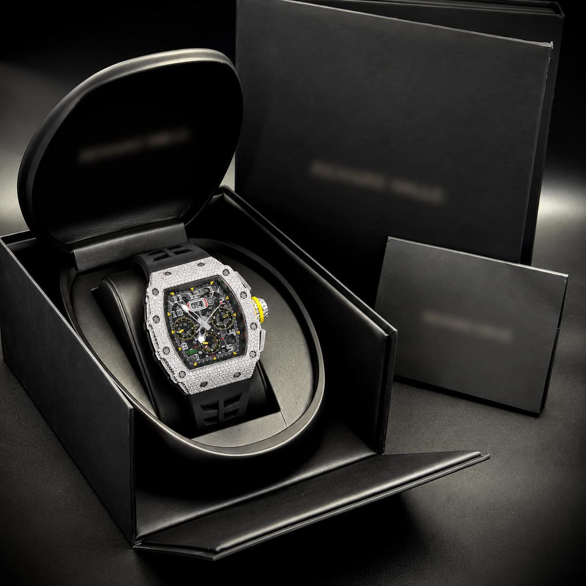 Moissanite RM 11 Style Watch with Box and Papers