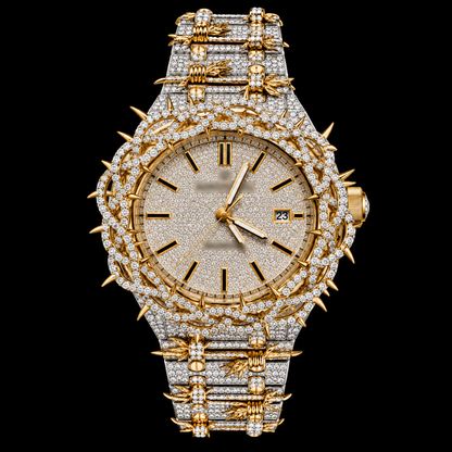 Moissanite Two Tone AP Style Torn Bezel with Box and Papers