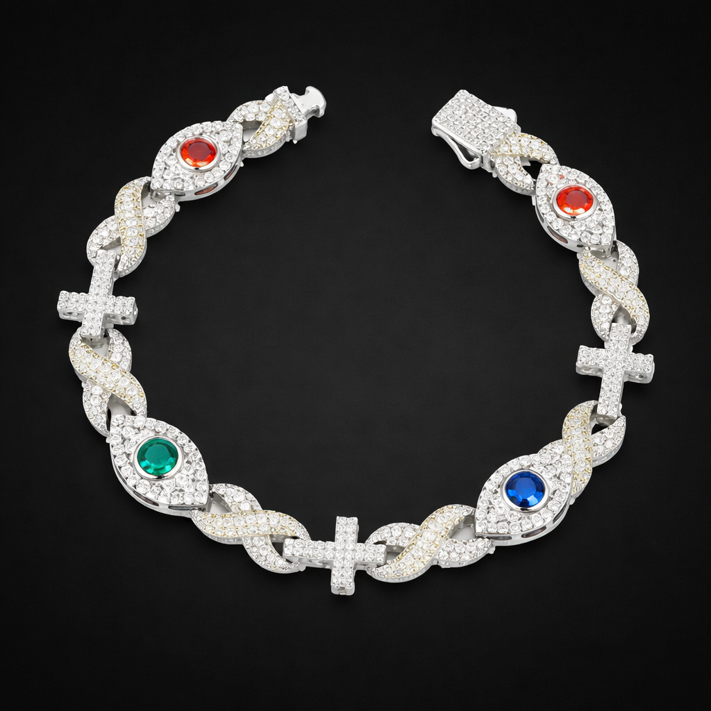 High Quality Classic Unisex Moissanite For 925 Silver Necklace Cuban Chain Moissanite Bracelet Hip Hop Jewelry Gift - DripVault