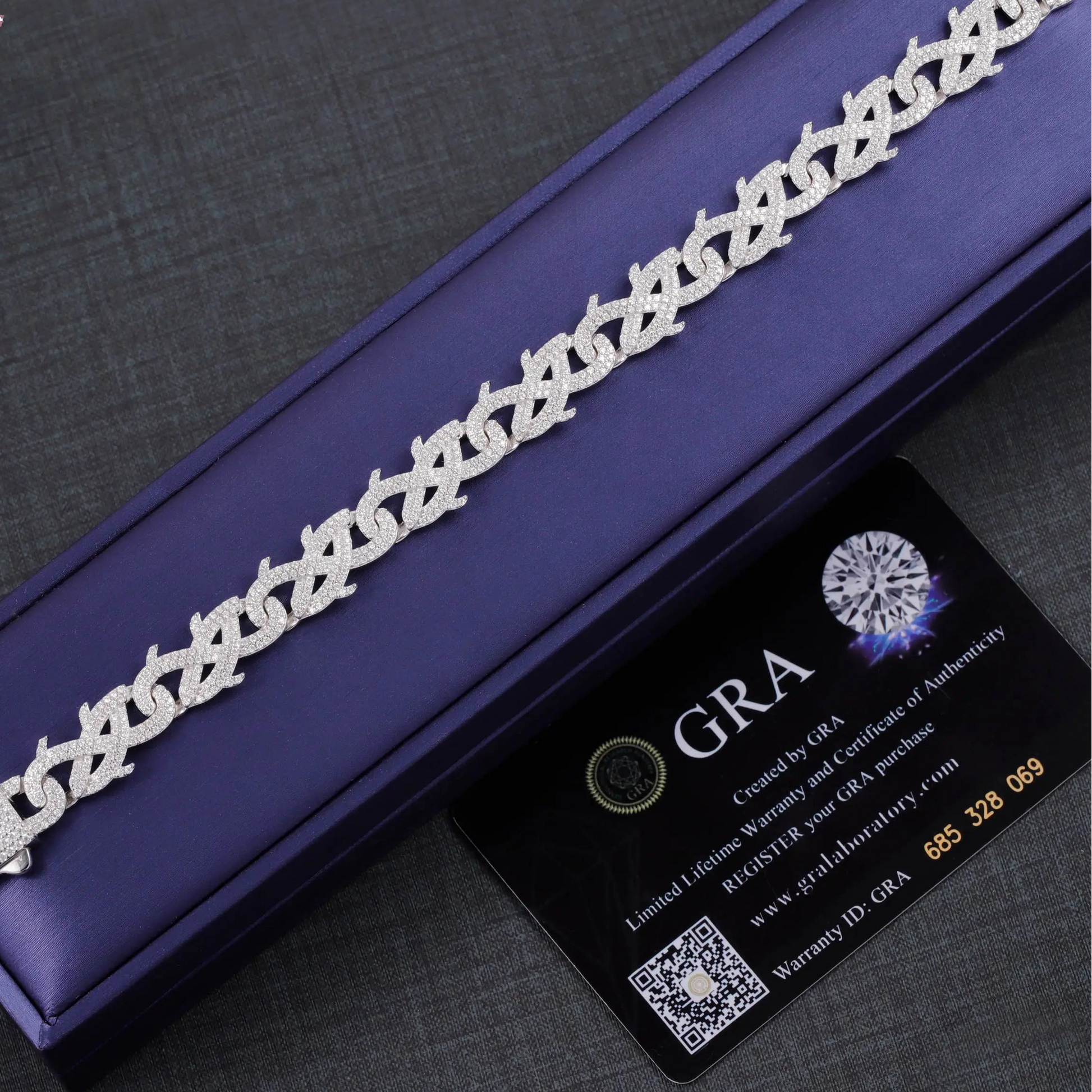 Fashion Hip Hop Jewelry 12mm Wide 925 Sterling Silver 18k Gold Plated VVS Moissanite Diamond Cuban Bracelet With GRA Certificate - DripVault