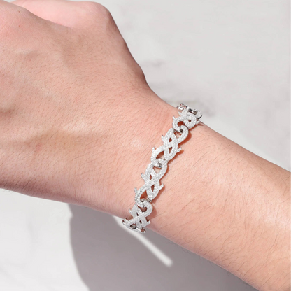 Fashion Hip Hop Jewelry 12mm Wide 925 Sterling Silver 18k Gold Plated VVS Moissanite Diamond Cuban Bracelet With GRA Certificate - DripVault