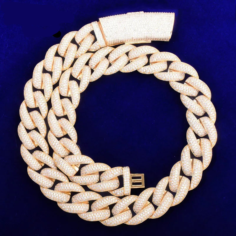 Thick Heavy Miami Cuban Link Chain Man Necklace Hip Hop Jewelry Iced Out - DripVault