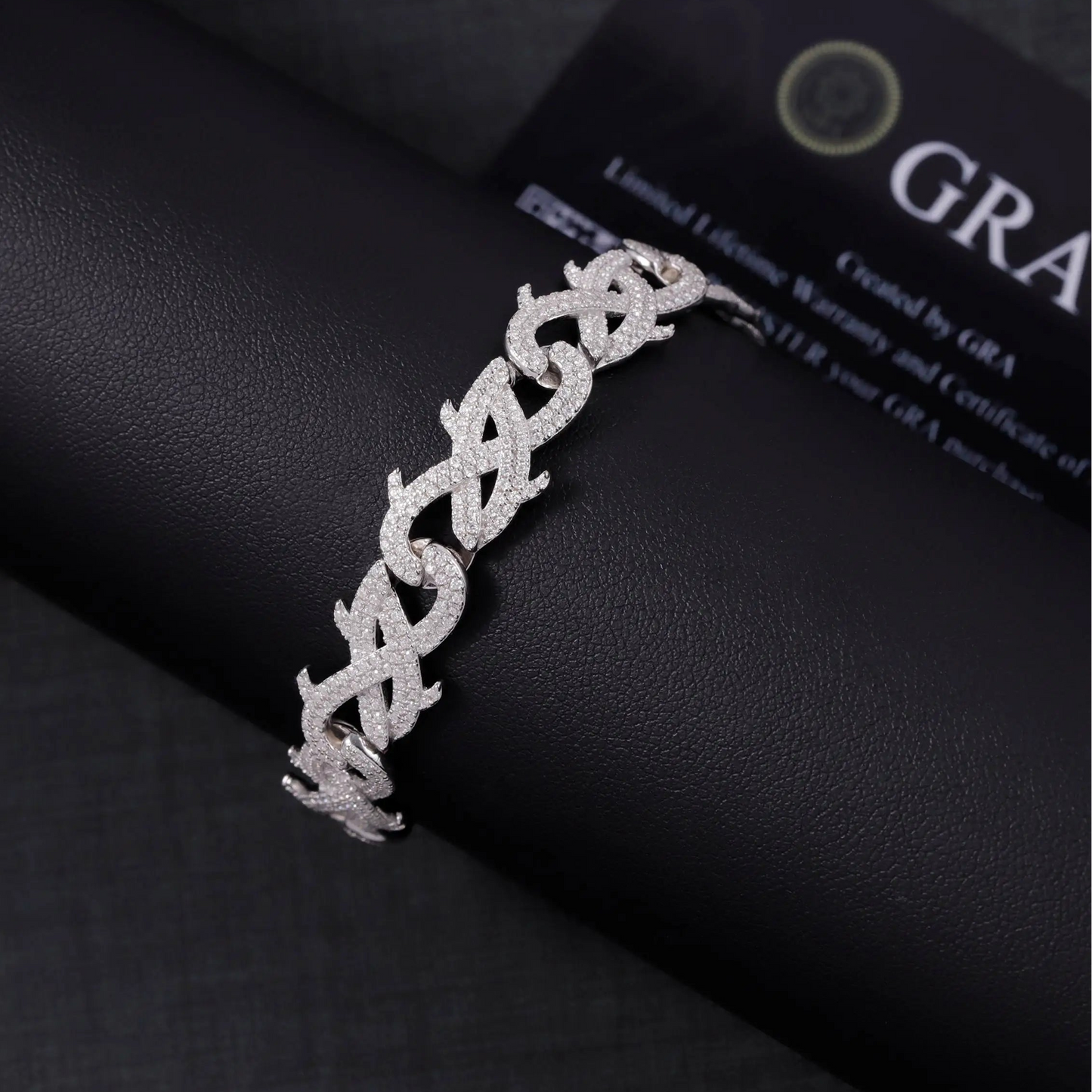 Fashion Hip Hop Jewelry 12mm Wide 925 Sterling Silver 18k Gold Plated VVS Moissanite Diamond Cuban Bracelet With GRA Certificate - DripVault