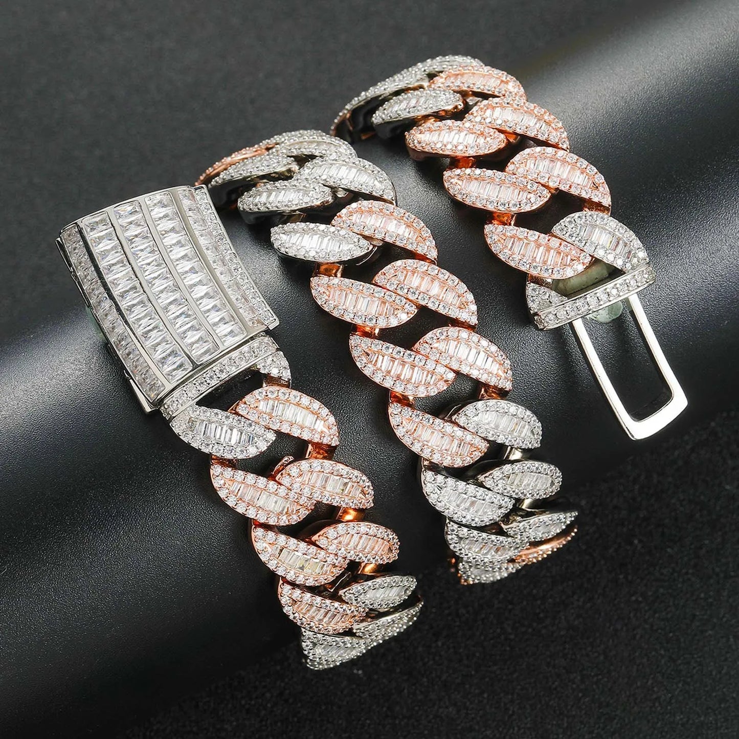 European And American Hip-Hop Accessories 20Mm Wide Heavy Cuban Chain Light Luxury High-End Fashion Personality Bracelet Men's - DripVault