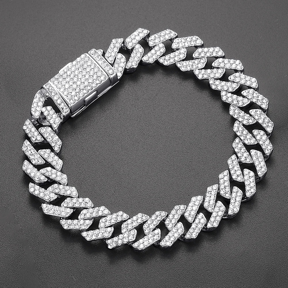 Luxury Iced Out Watches Hip Hop Bust Down Unisex Diamond Watch, Stainless Steel Studded Wrist Watch With Bracelet - DripVault