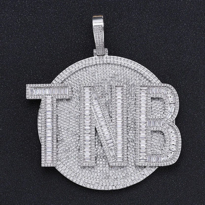 HHIOK Hip Hop Jewelry Custom Big Charm Pendant Iced Out CZ Stone White Gold Custom Diamond Pendant for Men Women - DripVault