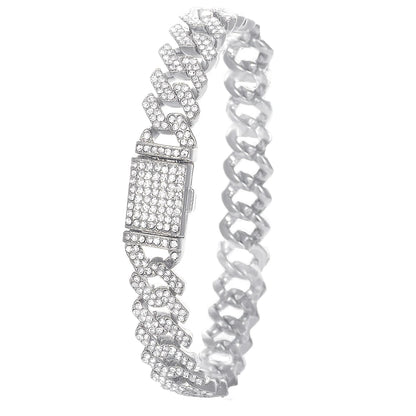 Luxury Iced Out Watches Hip Hop Bust Down Unisex Diamond Watch, Stainless Steel Studded Wrist Watch With Bracelet - DripVault