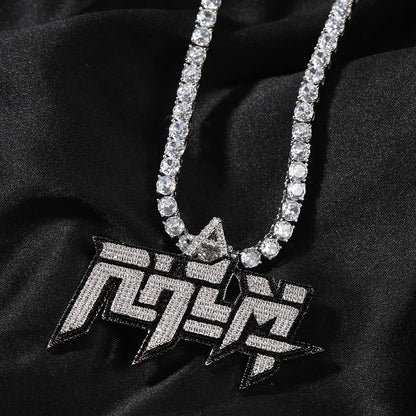RHLM Two Colors Pendant  Necklace Hip Hop Jewelry Iced Out Fashion Charm Gifts - DripVault