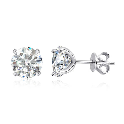 0.2-5CT Premium Moissanite Stud Earrings 925 Silver with GRA Certificate