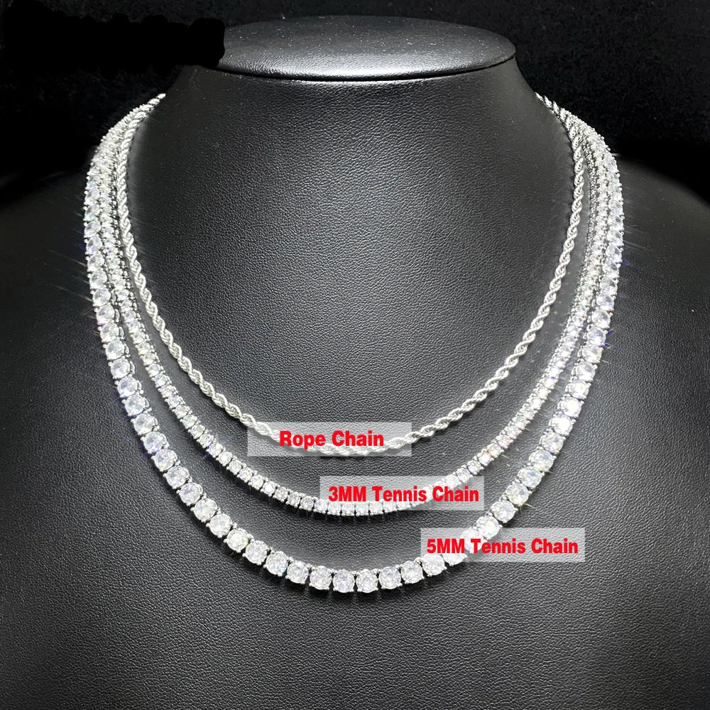 Iced Out Letter Heavy Chunk Big Pendant Necklace Bling CZ Cubic Zirconia Self Made Badge Charm Men Fashion Hip Hop Jewelry - DripVault