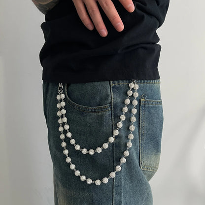 Street Rhinestone Keychain Wallet Belt Chain for Men Hip Hop Trousers Hipster Pant Jeans Chain Rock Jewelry - DripVault
