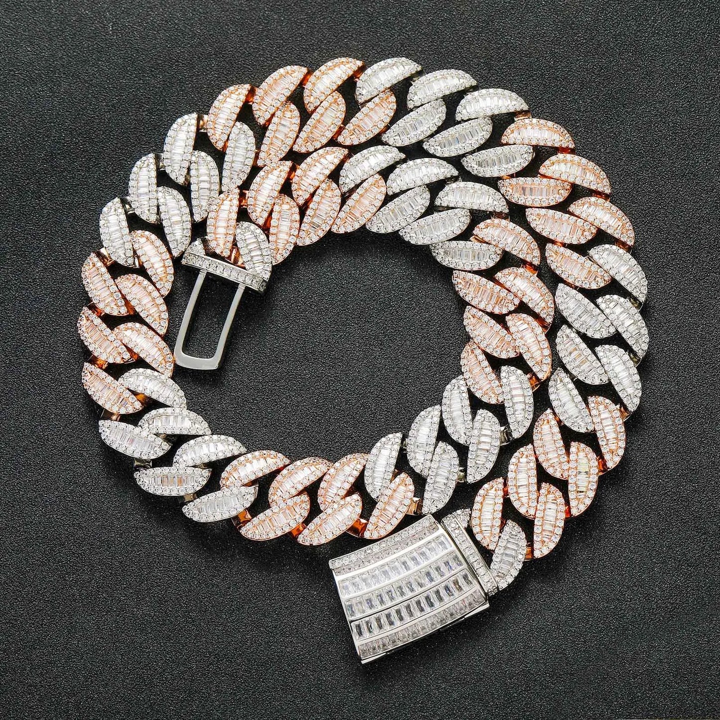 European And American Hip-Hop Accessories 20Mm Wide Heavy Cuban Chain Light Luxury High-End Fashion Personality Bracelet Men's - DripVault