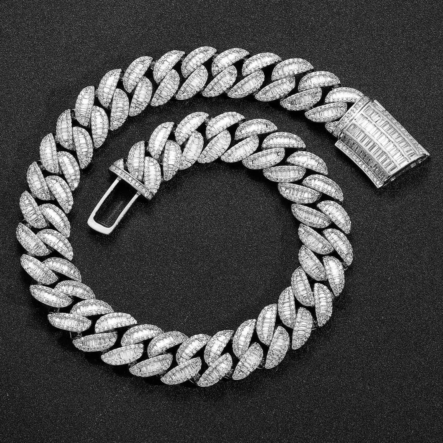 European And American Hip-Hop Accessories 20Mm Wide Heavy Cuban Chain Light Luxury High-End Fashion Personality Bracelet Men's - DripVault