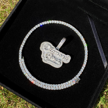 Iced Out Diamond Boyz AAAAA+ Necklace Pendant for Men Real Gold Plated Cubic Zirconia Hip Hop Jewelry - DripVault