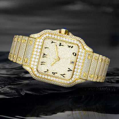 40mm Full Iced Out Carti Moissanite Diamond Watch Automatic Mechanical Wristwatch Bling Bling Hip Hop Luxury Jewelry Watches - DripVault