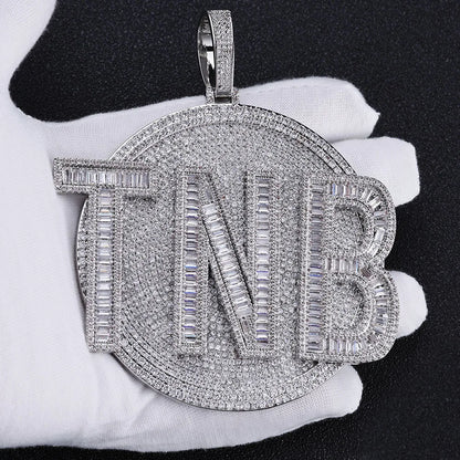 HHIOK Hip Hop Jewelry Custom Big Charm Pendant Iced Out CZ Stone White Gold Custom Diamond Pendant for Men Women - DripVault