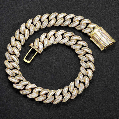 European And American Hip-Hop Accessories 20Mm Wide Heavy Cuban Chain Light Luxury High-End Fashion Personality Bracelet Men's - DripVault
