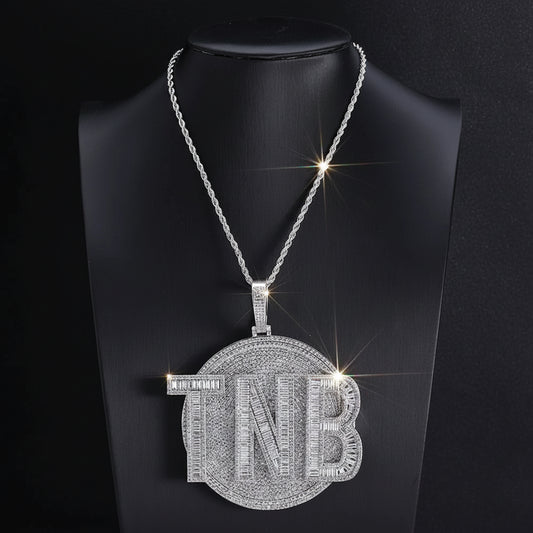 HHIOK Hip Hop Jewelry Custom Big Charm Pendant Iced Out CZ Stone White Gold Custom Diamond Pendant for Men Women - DripVault