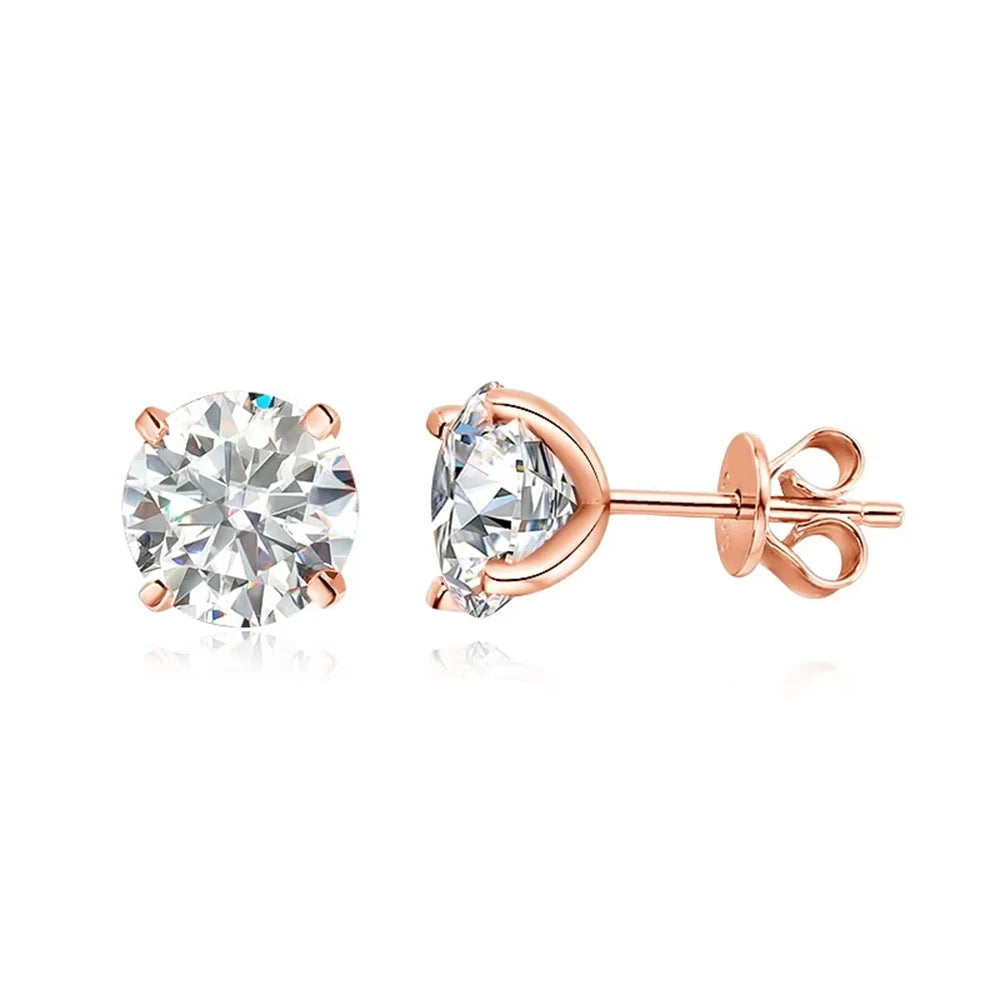 0.2-5CT Premium Moissanite Stud Earrings 925 Silver with GRA Certificate