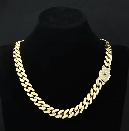 12/15/20MM AAAAA+ 14K Gold Plated High Quality Monaco Chain Bracelet - DripVault