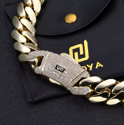 12/15/20MM AAAAA+ 14K Gold Plated High Quality Monaco Chain Bracelet - DripVault