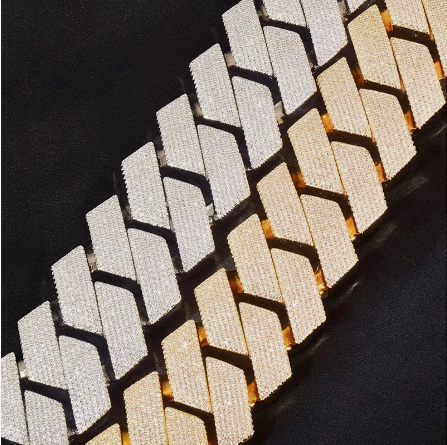 25mm HEAVY Iced Out Hop Hip Bling Big Rhombus Cuban Chain and Bracelet - DripVault