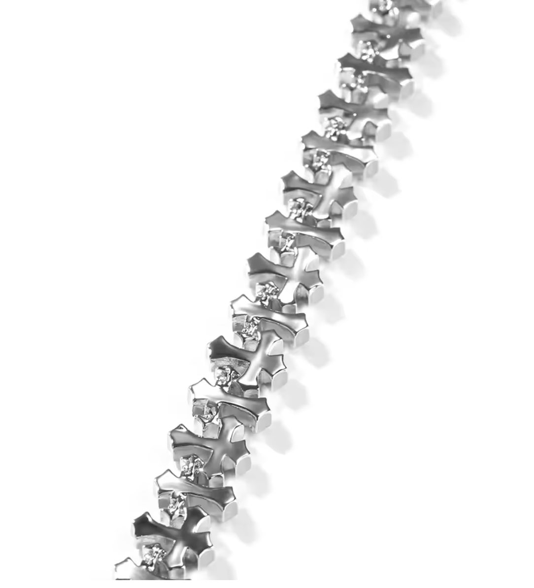 AAAAA CZ Bling Ice Out Hop Hip Small Cross Miami Cuban Chain Necklace Bracelet - DripVault