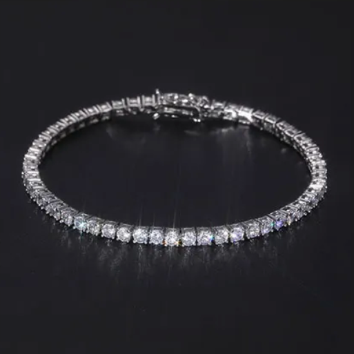 High Quality Classic Unisex Moissanite For 925 Silver Necklace Cuban Chain Moissanite Bracelet Hip Hop Jewelry Gift - DripVault
