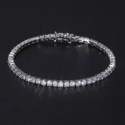 High Quality Classic Unisex Moissanite For 925 Silver Necklace Cuban Chain Moissanite Bracelet Hip Hop Jewelry Gift - DripVault
