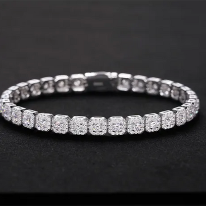 High Quality Classic Unisex Moissanite For 925 Silver Necklace Cuban Chain Moissanite Bracelet Hip Hop Jewelry Gift - DripVault