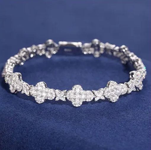 High Quality Classic Unisex Moissanite For 925 Silver Necklace Cuban Chain Moissanite Bracelet Hip Hop Jewelry Gift - DripVault