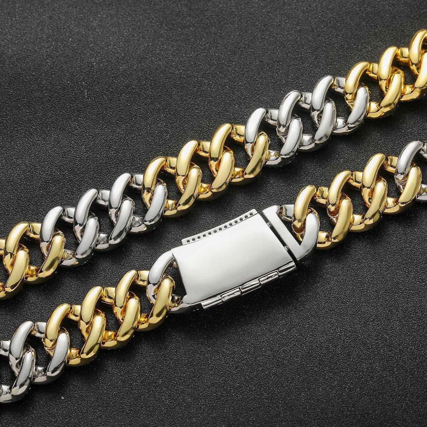 European And American Hip-Hop Accessories 20Mm Wide Heavy Cuban Chain Light Luxury High-End Fashion Personality Bracelet Men's - DripVault