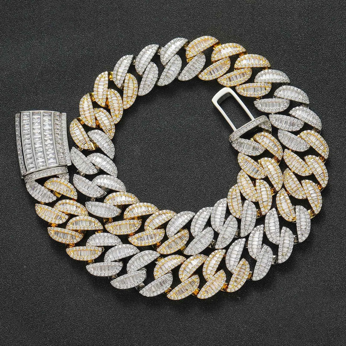 European And American Hip-Hop Accessories 20Mm Wide Heavy Cuban Chain Light Luxury High-End Fashion Personality Bracelet Men's - DripVault