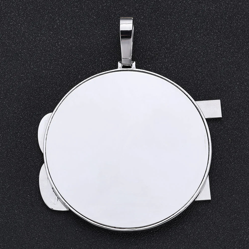 HHIOK Hip Hop Jewelry Custom Big Charm Pendant Iced Out CZ Stone White Gold Custom Diamond Pendant for Men Women - DripVault