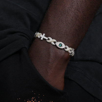 High Quality Classic Unisex Moissanite For 925 Silver Necklace Cuban Chain Moissanite Bracelet Hip Hop Jewelry Gift - DripVault