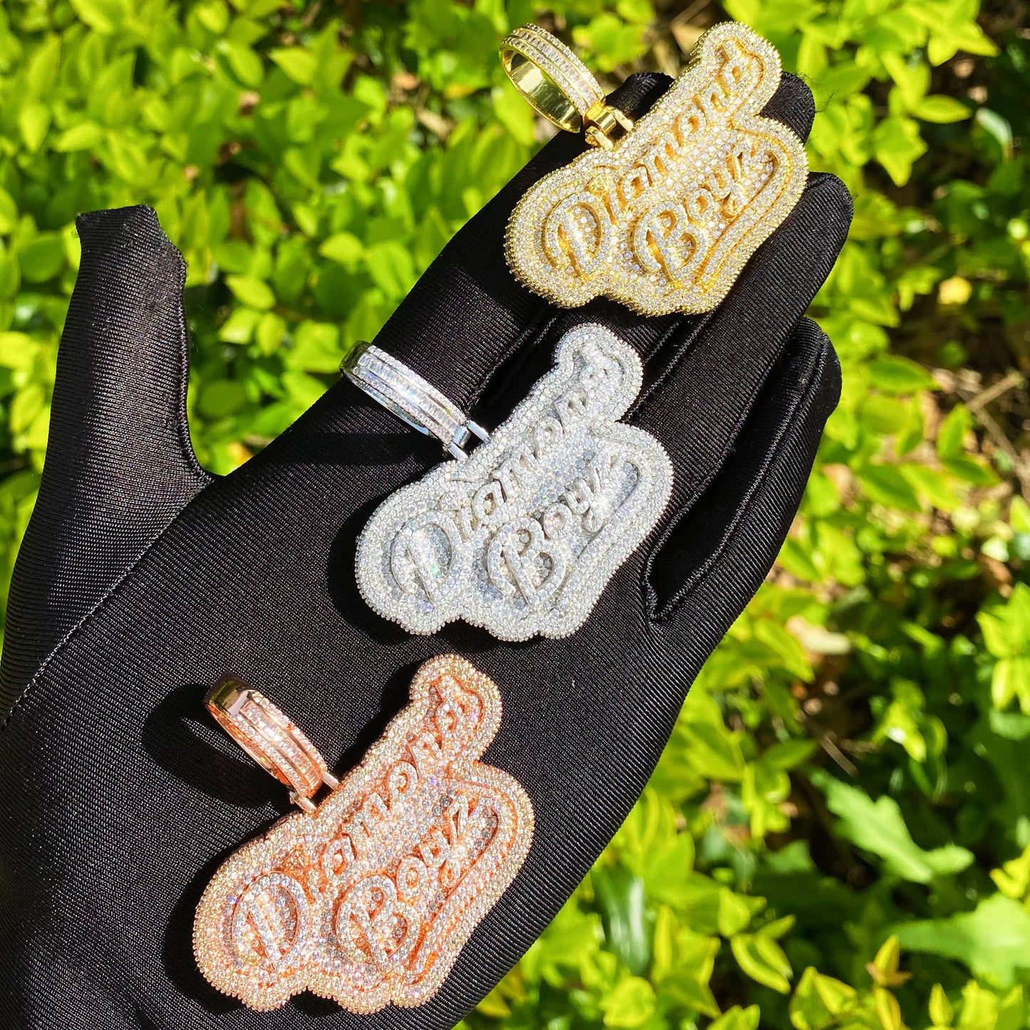 Iced Out Diamond Boyz AAAAA+ Necklace Pendant for Men Real Gold Plated Cubic Zirconia Hip Hop Jewelry - DripVault