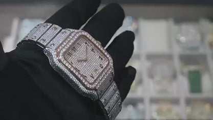 40mm Full Iced Out Carti Moissanite Diamond Watch Automatic Mechanical Wristwatch Bling Bling Hip Hop Luxury Jewelry Watches
